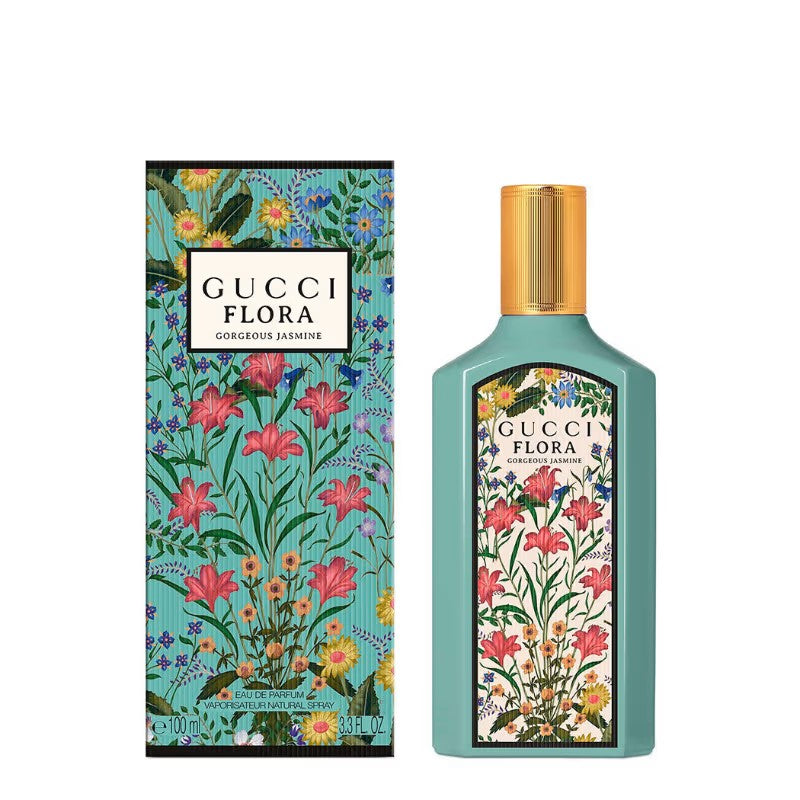 Guccii Floraa Gorgeous Jasmine Perfume Green bottle