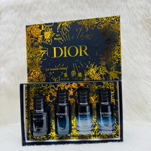 Dior Sauvage Gift Set (Pack Of 4) For Mens